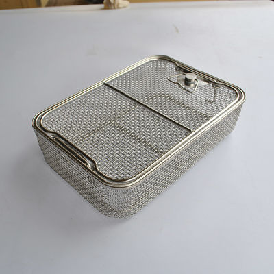 Roestvrij staal Zilveren Draad Mesh Tray Sterilizing Corrosion Resistant