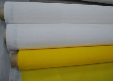 Yellow Polyester Mesh Fabric Silk Screen Tshirt Printing High Density , 91 Micron