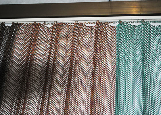 Het architecturale 3mm van het de Rolgordijn van de Openingscascade Aluminium Decoratief Mesh Curtain For Ceiling