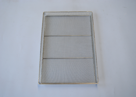 Goede prijs. 304 316 Goedgekeurd Fda van Mesh Tray Food Grade Custom Size van de Roestvrij staaldraad online