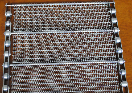 Goede prijs. Voedingsmiddelenkwaliteit Hittebestendige roestvrij staal metalen draadnetketen vervoerband online