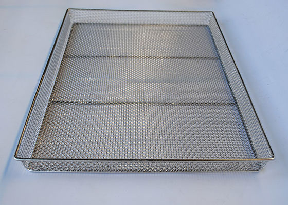 Goede prijs. Voedselrang 60x40cm 1.2mm Mesh Wire Tray Bakery/Spaander online