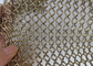 Het gouden Roestvrije staal Ring Mesh Fabric Chainmail Curtain 304ss van het Kleurenmetaal