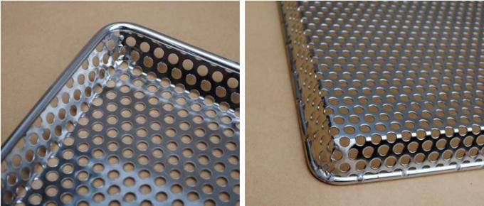 Voedingsmiddelenklasse 304 roestvrijstalen gaasbakken plat geperforeerd bakwerk voor het drogen 10