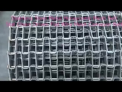 Roestvrij staal 304 honingraat vervoerband Grote muur honingraat platte strook draad mesh gordel