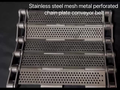 Roestvrij staal 304 316 Metalen geperforeerde ketenplaat vervoerband