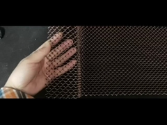 Decoratief Flexibel Goud Aluminium Gekrolde Draad Stof Hangend Metalen Keten Link Mesh Plafond Gordijn F