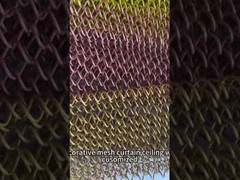 decoratieve metalen spoel draperies plafond decor aluminium draad scherm mesh ketting metalen gordijnen