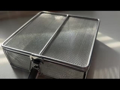 Desinfectie mand met roestvrijstalen draadnet