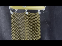 Goud Aluminium Decorative Coil Mesh Plafondgordijn