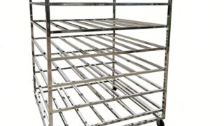 Broodtrolley Winkelwagenplanken Bakkerijrek met 20 pannenhulplaadbroodjes