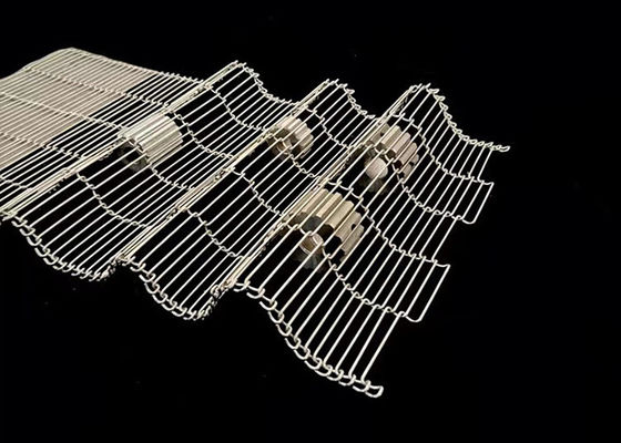 3mm Draad Mesh Conveyor Belt Stainless Steel Vlak Flex For Chocolate