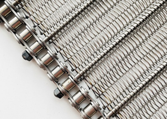 Kettingsverbinding 1mm Ss het Bakselbakkerij van Draadmesh conveyor belt for oven
