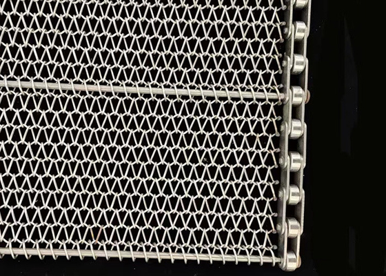 1mm Draad Mesh Conveyor Belt Stainless Steel bracht Weefselspiraal voor Baksel in evenwicht