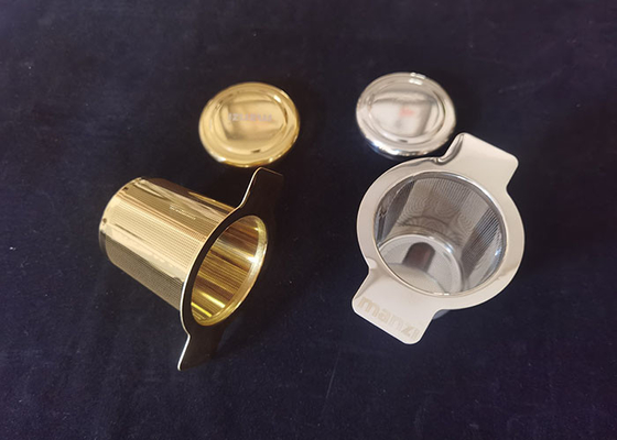 Goede prijs. Aangepaste logo gouden roestvrijstalen kruiden- en specerijen-infuser voor mokbeker online