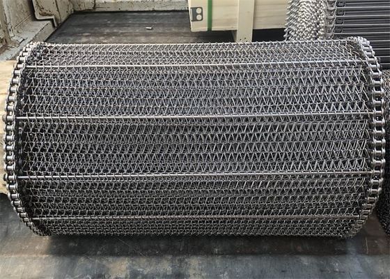 Diameter 0.5mm5mm de Keten van het Roestvrij staalweefsel Draad Mesh Conveyor Belt Rustproof