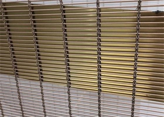 Goede prijs. De gouden Decoratie van Mesh Sheets For Exterior Wall van het Kleuren Decoratieve Metaal online