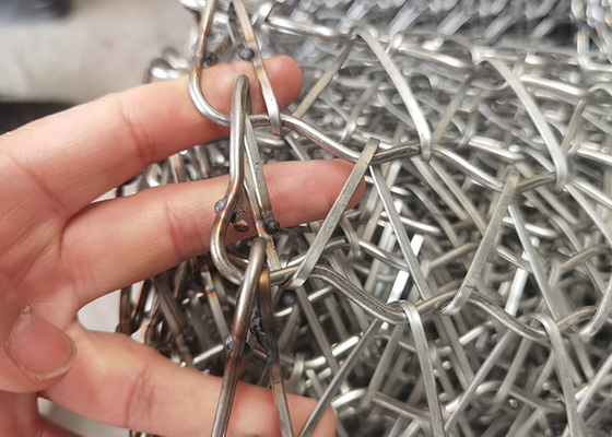 Goede prijs. 5.4m Breedte 304 Einden van Mesh Conveyor Belt With Welded van de Roestvrij staal de Spiraalvormige Draad online