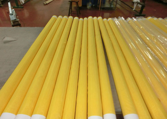 Laag Verlengingsmonofilament de Druknetwerk van het Polyesterscherm met Wit en Geel