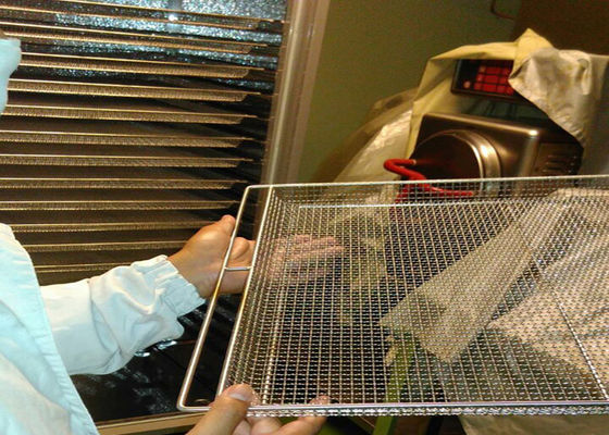 Het Dienblad van het het Roestvrije staalnetwerk van het voedselbaksel voor Plantaardige Dehydratie 1015mm Gatengrootte