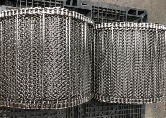 Goede prijs. Roestvrij staal keten Ss 304 Spiraal vervoerband Metalen balans weefsel 180 graden online