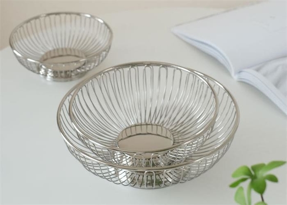 Goede prijs. Moderne 20cm roestvrij staal draad mand decoratieve stijl brood metaal fruit groente kom online