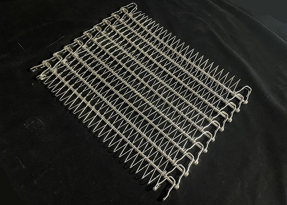 Goede prijs. Laagtemperatuurweerstand Roestvrij staal Flexible Rod Wire Mesh Spiral Conveyor Belt Met U-vormige linkrand online