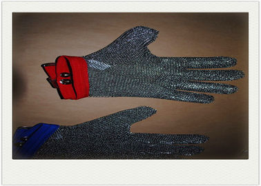 De het Roestvrije staalveiligheid van de Xsgrootte Gloves Vierkant Gesneden Kettingspantser - Bestand