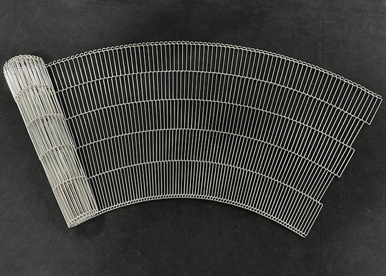 Goede prijs. 304 roestvrij staal ladder link draad gaas Flat Flex transportband voor curve transportband online