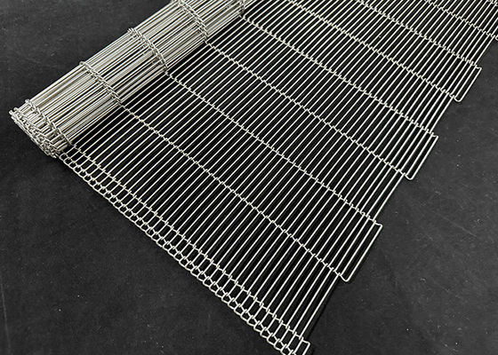 Voedsel Chocolade Enrober roestvrij staal Flat Flex Wire Mesh Conveyor Belt