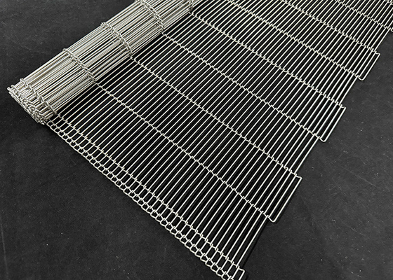 Goede prijs. Voedsel Chocolade Enrober roestvrij staal Flat Flex Wire Mesh Conveyor Belt online