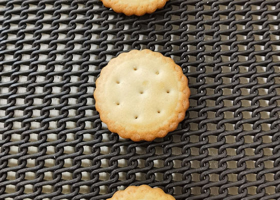 Verwarmingsvermogen Ultradun koolstofstaal Vlak gewalst draadnet Baking Conveyor Belt Voor het bakken van koekjes