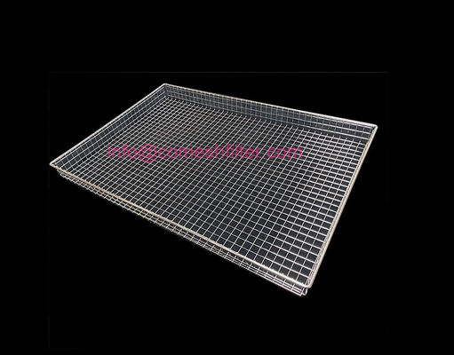 Roestvrij staal 304 316 Ultrasone desinfectie draadnet Grill Food Tray Basket Voor het bakken Stoomsterilisatie Wassen