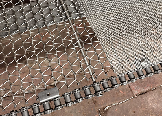 Goede prijs. Hittebestendige roestvrij staal metaal draadnet keten transportband voor transportband klein materiaal online
