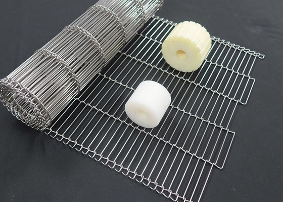 S304 Chocolade keten link roestvrij staal draadnet Flat ladder transportband voor brood fabriek