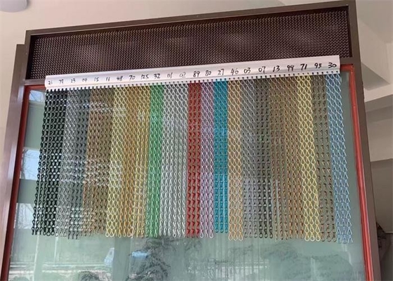 Decoratief aluminium double hook metalen gaas gordijn voor plafond/railing/overlay-oppervlakken/zonneschermen/kast