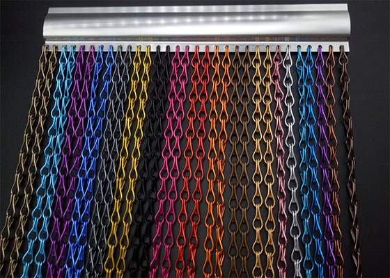 Goede prijs. Metal Hanging Chain Link Gordijn Dubbele Haak 90x210cm Op maat gemaakte kleur online