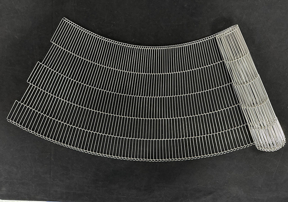 304 316 Roestvrij staal Draad Voedsel Pizza Oven Staaf Ladder Chocolade enveloping Chain Link Conveyor Belt