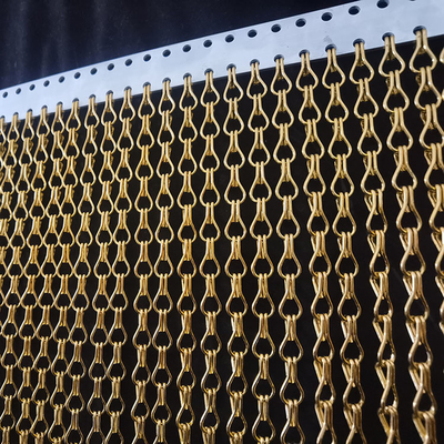 Custom kleur decoratieve aluminium dubbele haak vliegscherm gaas gordijn voor ruimte verdeler