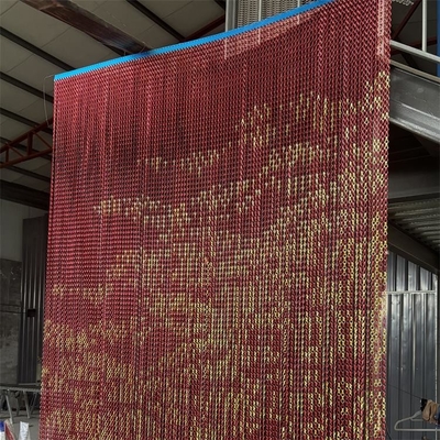 Goede prijs. Verschillende kleuren decoratief gaas gordijn vliegscherm deur dubbele haak aluminium keten link gaas gordijn online