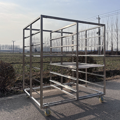 Hoge werktemperatuur 30 bakken 304 roestvrij staal bakkerij droogrek trolley