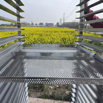 Hittebestand samengesteld 20 bakken 304 roestvrij staal dehydrator drogen van fruit trolley voor mango ananas