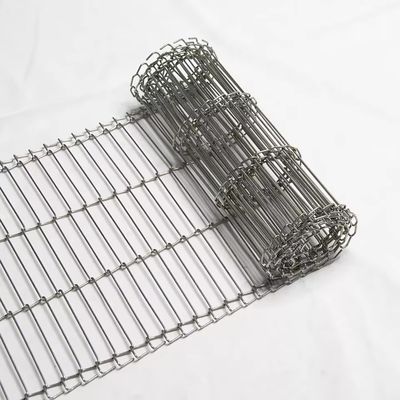 Goede prijs. SS304 316 Chocolade keten link roestvrij staal draadnet Flex ladder transportband voor brood fabriek online