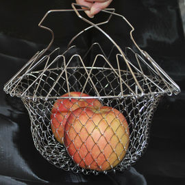 Goede prijs. Metaal 201 304 Mand van het Roestvrij staalgebraden gerecht/Spaander Panmand 220mm Diameter online