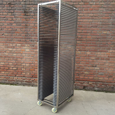 Goede prijs. Zware 30-laags 304 roestvrijstalen bakkerijrek-trolley voor rotatieoven online