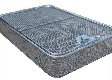 Goede prijs. 45*34cm Medisch Netwerk van de het Roestvrije staaldraad van sterilisatiemanden 5mm Gatengrootte online