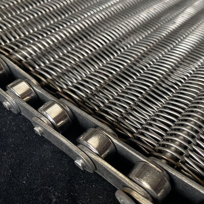 Voedselverwerking Warmte Temperatuur Tortilla Press Oven Koeloven Roestvrij koolstofstaal Spiraaldraad Maas Metalen Transportband