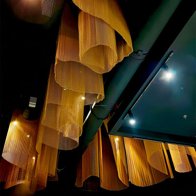 Aluminum Ceiling Curtain Different Color Chain Mail Wire Mesh Net Decorative Chain Link Mesh Curtain