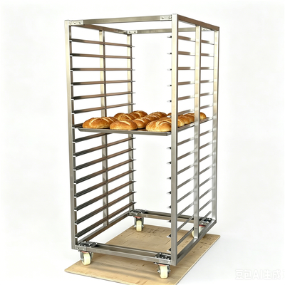 800x600 600x400 mm Commercieel Broodkoelrek 15 16 20 30 Lade Roestvrijstalen Bakkerij Broodbakwagen