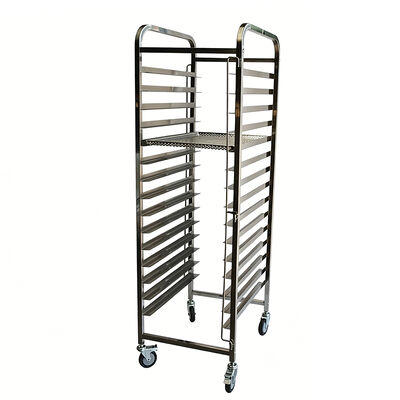 Roestvrij Staal Aluminium Oven Bakplaat 600X400 Commerciële Brood Trolley Kar Planken Bakkerij Rek Met 20 Pan